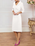 Plataz V-Neck Knee-Length Mother of the Bride HZ1007
