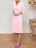 Plataz V-Neck Knee-Length Mother of the Bride HZ1007