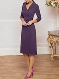 Plataz V-Neck Knee-Length Mother of the Bride HZ1007