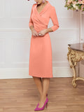 Plataz V-Neck Knee-Length Mother of the Bride HZ1007