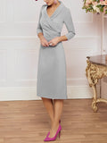 Plataz V-Neck Knee-Length Mother of the Bride HZ1007