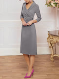 Plataz V-Neck Knee-Length Mother of the Bride HZ1007