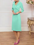 Plataz V-Neck Knee-Length Mother of the Bride HZ1007