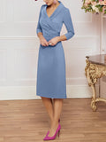 Plataz V-Neck Knee-Length Mother of the Bride HZ1007