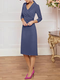 Plataz V-Neck Knee-Length Mother of the Bride HZ1007