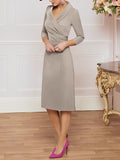 Plataz V-Neck Knee-Length Mother of the Bride HZ1007