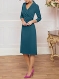 Plataz V-Neck Knee-Length Mother of the Bride HZ1007