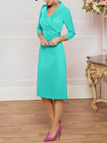 Plataz V-Neck Knee-Length Mother of the Bride HZ1007