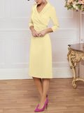 Plataz V-Neck Knee-Length Mother of the Bride HZ1007