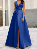 Plataz V-Neck Sleeveless Mother Of The Bride Dresses With Split HZ1007
