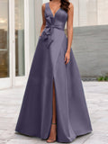 Plataz V-Neck Sleeveless Mother Of The Bride Dresses With Split HZ1007