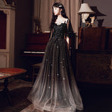 Plataz Dress Women 2025 New Banquet Temperament Art Exam Black Annual Banquet Dress Birthday Party Dress