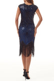 Plataz Formal Solid Tassel Beading O Neck Evening Dress HZ1007