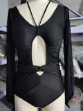 Plataz Clustered Swimsuit Women's Print Bikini Long-Sleeved Swimsuit Hot Lady Swimsuit DJPT