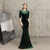 Plataz Evening Dress Women High End Elegant Cocktail Annual Meeting Elegant Black Velvet HZ1007