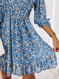 Plataz Size Ruffled Hem Floral Dress Plus Size DJPT