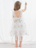 Plataz Sleeveless Floral Embroidered Tulle Toddler Flower Girl HZ1007