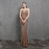 Plataz Craft Colorful Sequin Socialite Gathering Party Evening Dress Sexy Long Slimming Toast Dress HZ1007