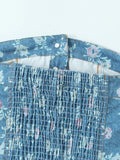 Plataz Print Strapless Top and Skort Denim Set DJPT