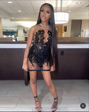Plataz Black Homecoming Dress 23rd Birthday Outfit Dress For Black Girls HZ1007