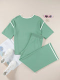 Plataz Trim T-Shirt and Drawstring Pants Set DJPT