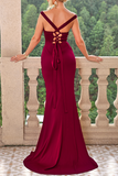 Plataz Prom Slit Square Neck Evening HZ1007