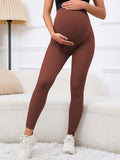 Plataz Solid Color High Waist Support Belts Daily Casual Sport Fashion Maternity Leggings Maternity