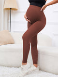 Plataz Solid Color High Waist Support Belts Daily Casual Sport Fashion Maternity Leggings Maternity