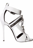 Plataz New Women's Sandals High Heel Metal Buckle Zipper Punk Fish Mouth Fine With The Original List High Quality Shoes