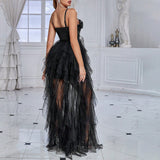 Plataz Summer Women Clothing Sexy Dress Butterfly Sequin Stitching Mesh Evening Dress ¨C Shop HZ1007