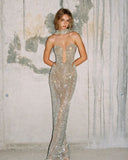 Plataz Strapless Bandage Prom Dress with Diamond HZ1007