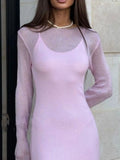 Plataz Knit Cami Dress and Cover Up Sweater Set DJPT