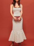 Plataz Dot Sweetheart Neckline Maxi Dress DJPT