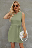 Plataz Round Neck Sleeveless Sweater Dress DJPT