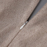 Plataz Elegant Solid Patchwork Fold V Neck Evening Dress Dresses(4 HZ1007