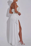 Plataz Prom Sequins Slit Ruched Off Shoulder Evening HZ1007