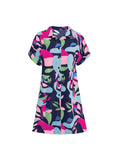 Plataz Button Down Short Sleeve Dress DJPT