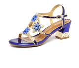 Plataz New Sandals Women's Summer Water Drill Shoes Fish Mouth And Diamond-Smelling Fashion Coarse And Cool Slippers Outside Wear High Quality Shoes