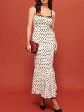 Plataz Dot Sweetheart Neckline Maxi Dress DJPT