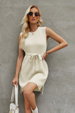 Plataz Round Neck Sleeveless Sweater Dress DJPT