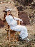 Plataz White Lace Sequin Off Shoulder Mermaid Bodycon Wedding Gown Baby Shower Elegant Foamal Maternity Photoshoot Maxi Dress Maternity