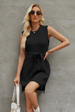 Plataz Round Neck Sleeveless Sweater Dress DJPT