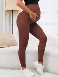 Plataz Solid Color High Waist Support Belts Daily Casual Sport Fashion Maternity Leggings Maternity