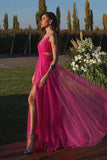 Plataz A-line V-neck Tulle Backless Prom Dress with HZ1007