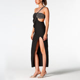 Plataz Dress Oblique Shoulder Ladies Cocktail Party Bandage Dress Evening HZ1007