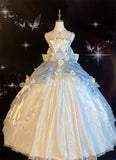 Plataz Ball Gown Sweetheart Satin Short Sleeves Long Evening Gown Prom Dresses SD1433 HZ0628