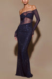 Plataz Sheer Corset Midi Prom HZ1007