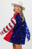 Plataz American Flag Sequin Snap Down Shirt DJPT
