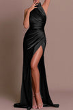 Plataz Formal Solid Slit Mandarin Collar Evening Dress HZ1007