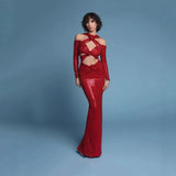 Plataz Cutout Backless Sequin Prom HZ1007